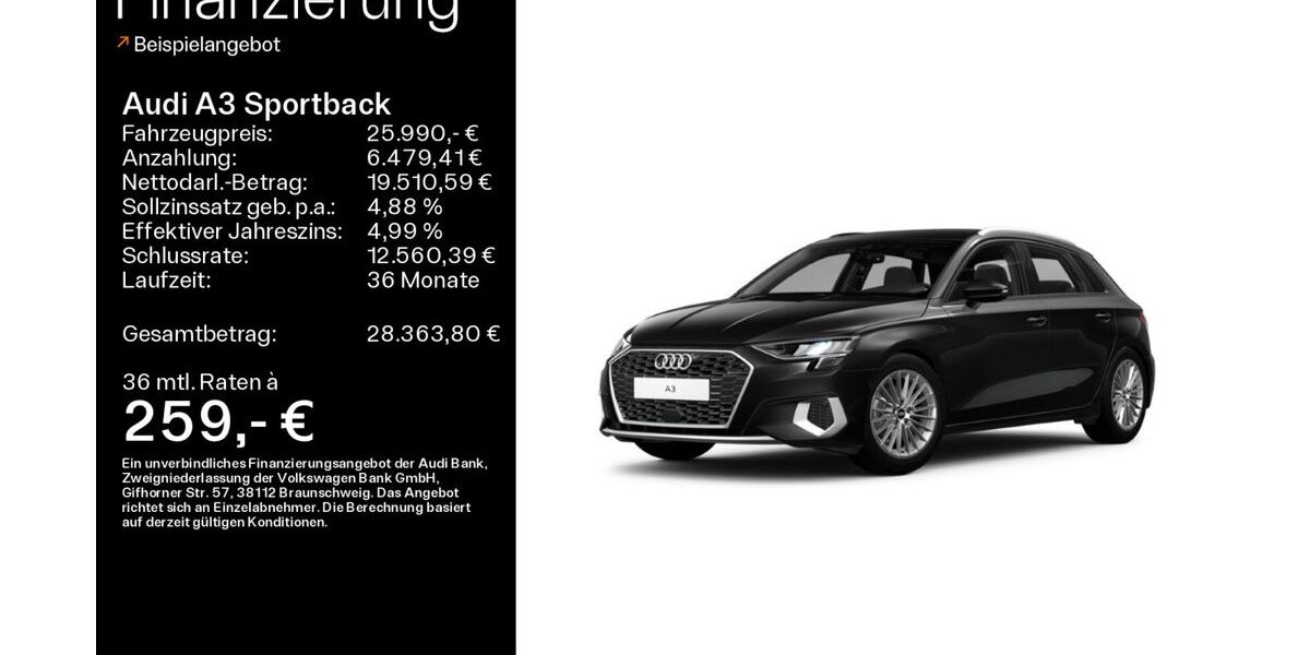 Audi A3 33.900 km 25.990 &euro; Sand am Main 97522