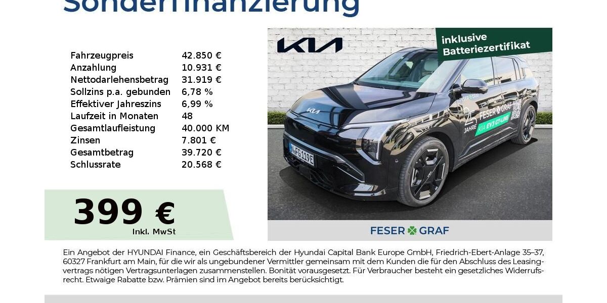 Kia EV3 4.134 km 42.850 &euro; Hallstadt 96103